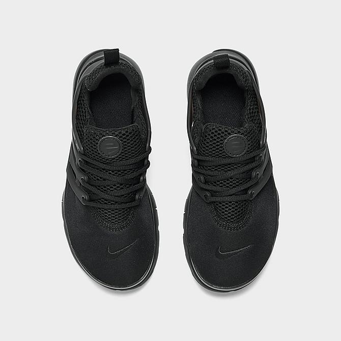 Back view of Boys' Little Kids' Nike Presto Casual Shoes in Black Click to zoom