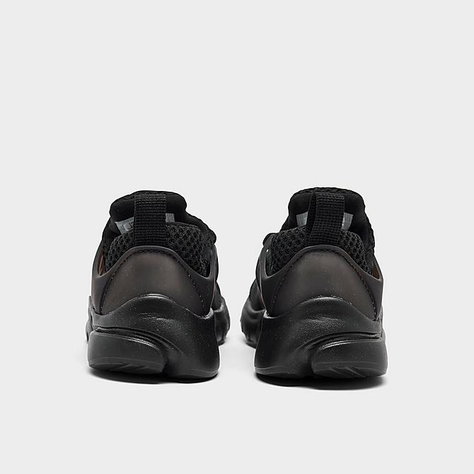Left view of Boys' Toddler Nike Little Presto Casual Shoes in Black/Black/Black Click to zoom