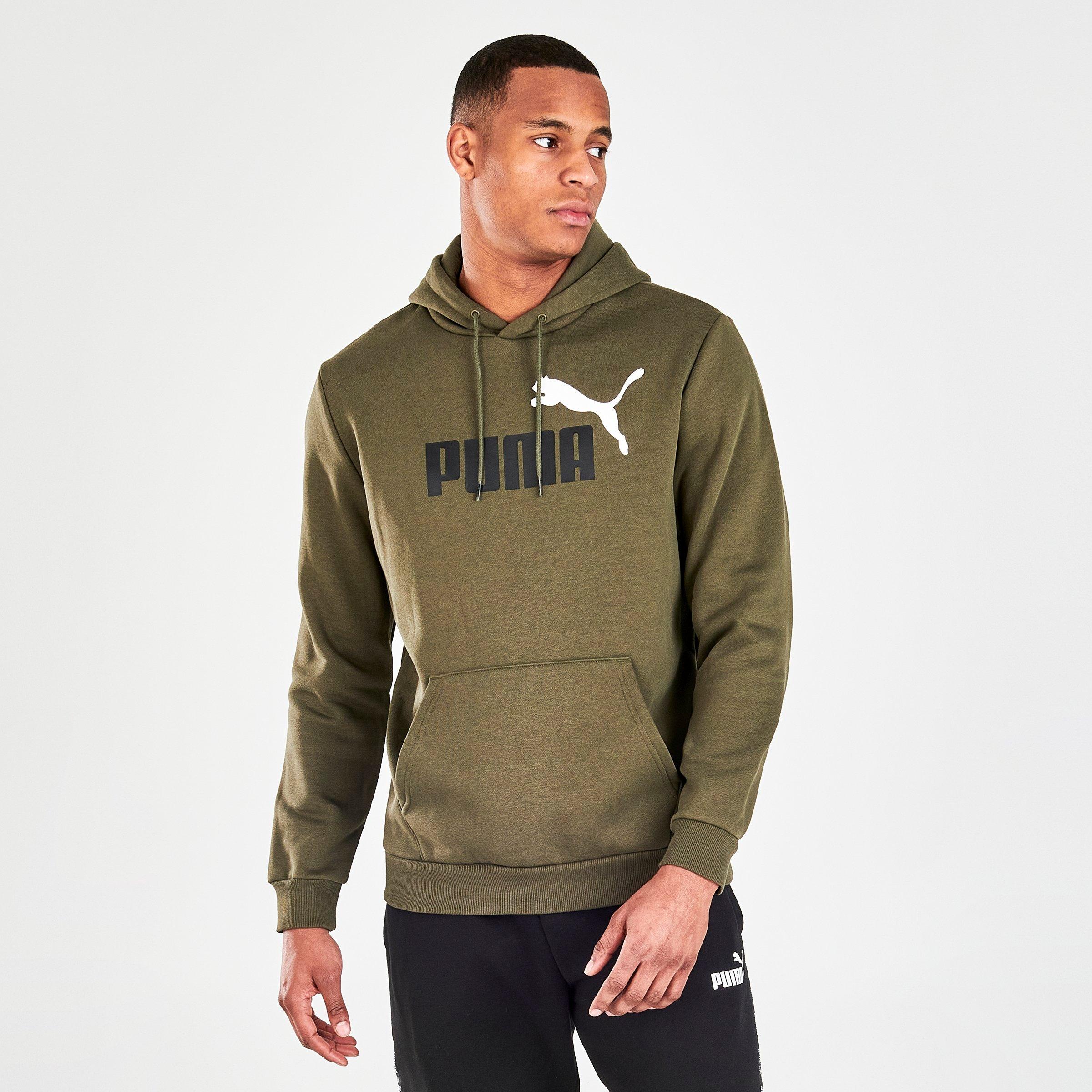 Olive green puma sweatshirt on sale