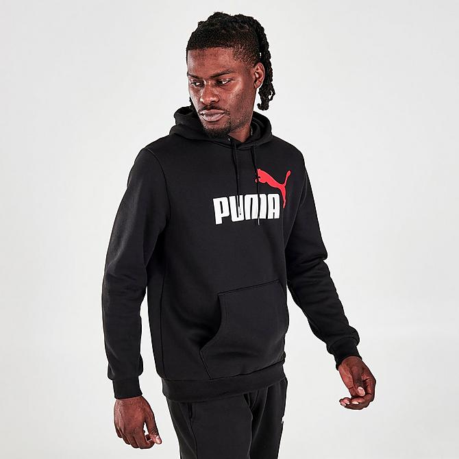 Back Left view of Men's Puma #Logo Hoodie Click to zoom