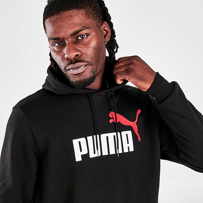On Model 5 view of Men's Puma #Logo Hoodie Click to zoom
