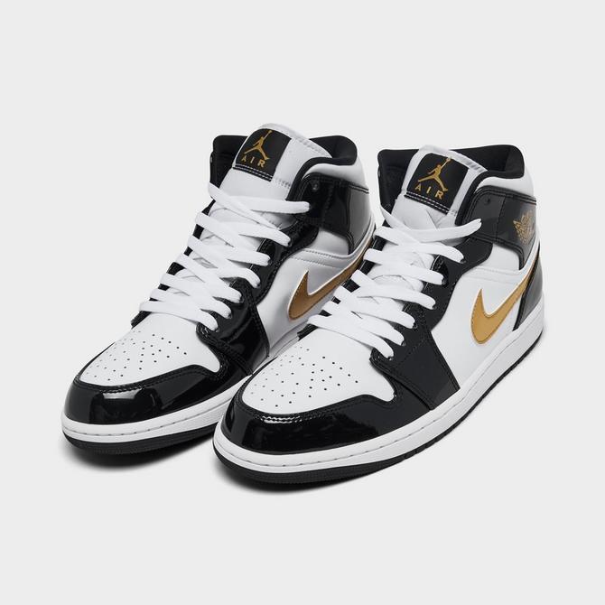 Gold white and black best sale jordan 1