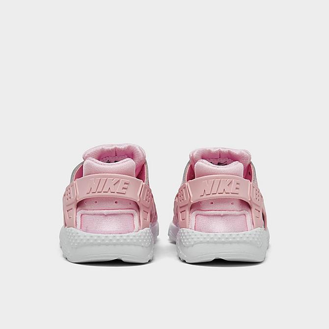 Left view of Girls' Toddler Nike Huarache Run SE Casual Shoes in Prism Pink/White Click to zoom