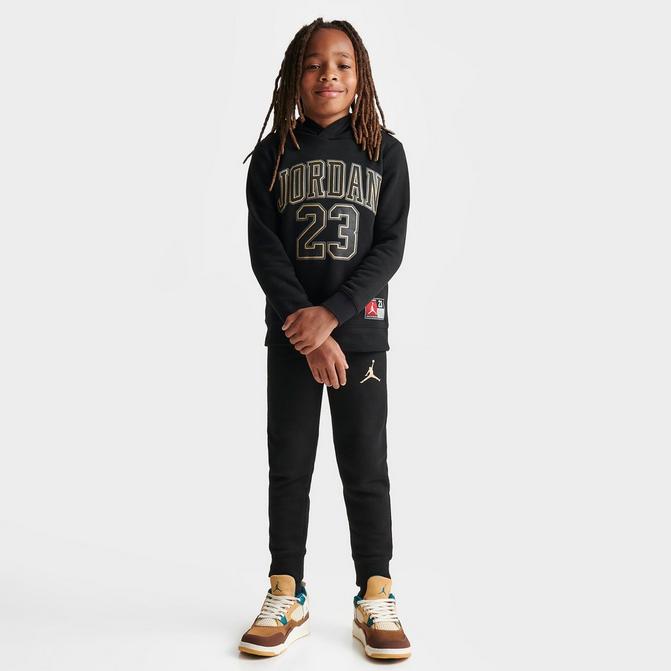 Shop Air Jordan Jumpman Pack Fleece Youth Pants Black