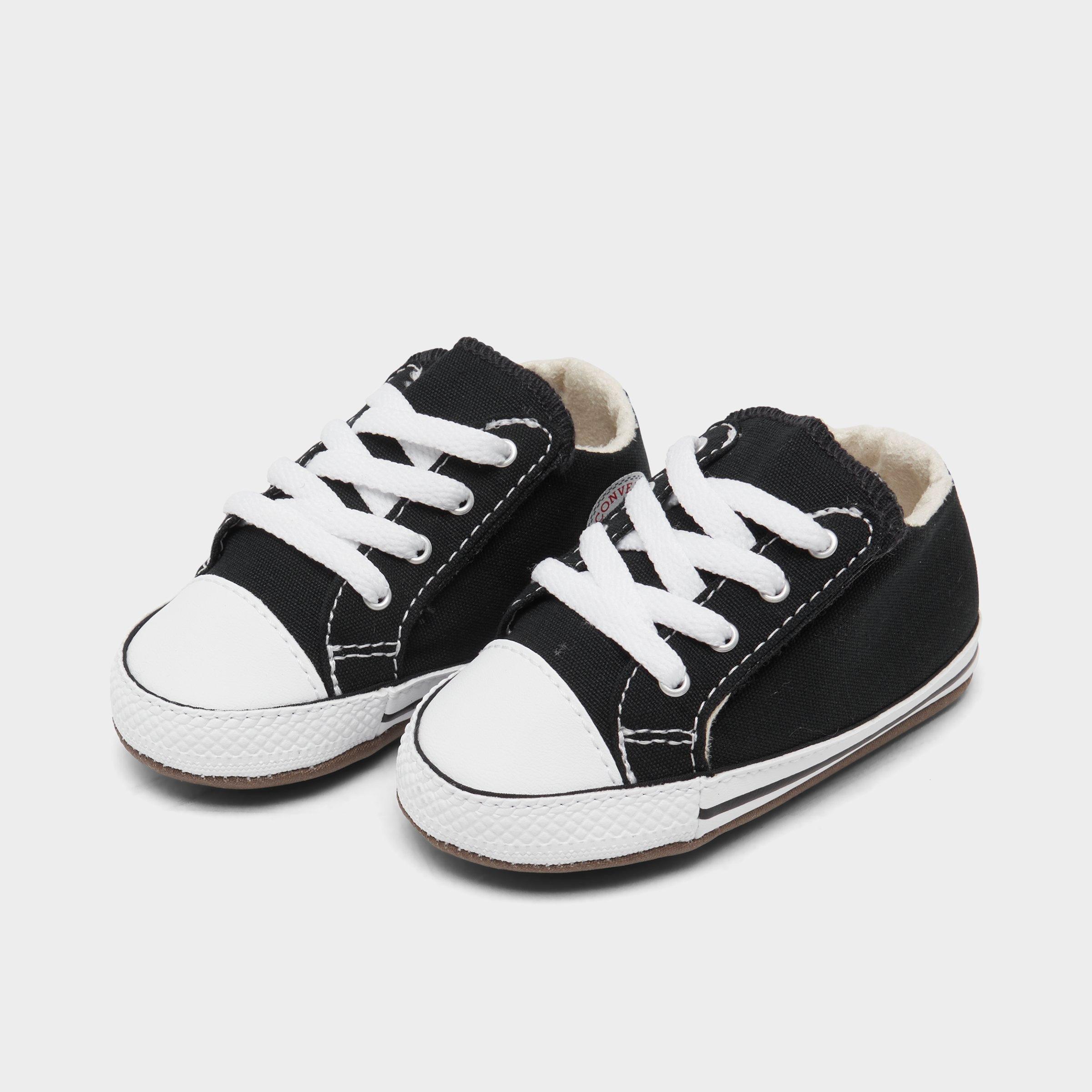 black and white infant converse