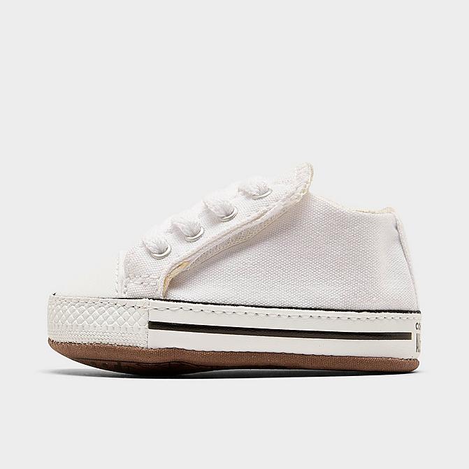 Right view of Boys' Infant Converse Chuck Taylor All Star Cribster Crib Booties in White Click to zoom