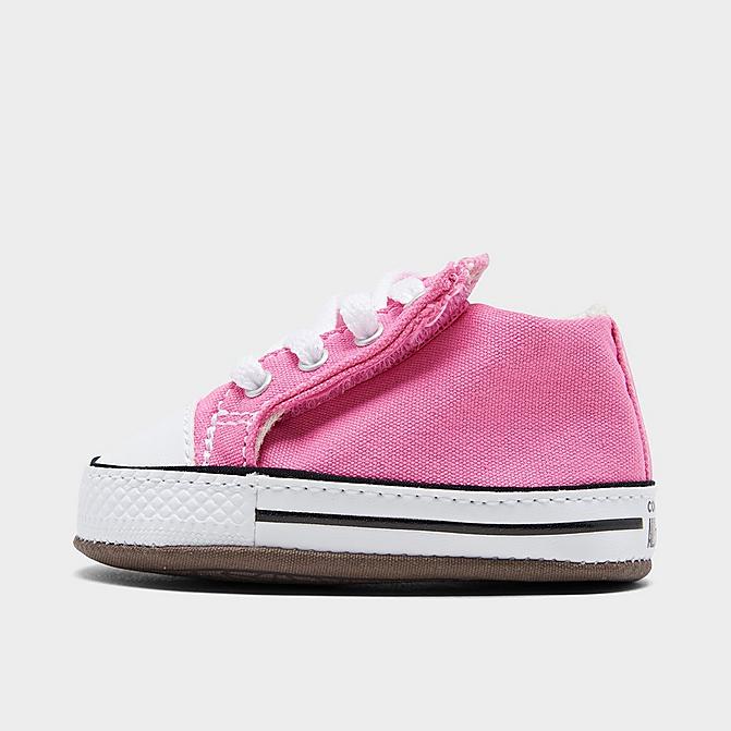 Right view of Girls' Infant Converse Chuck Taylor All Star Cribster Crib Booties in Pink Click to zoom