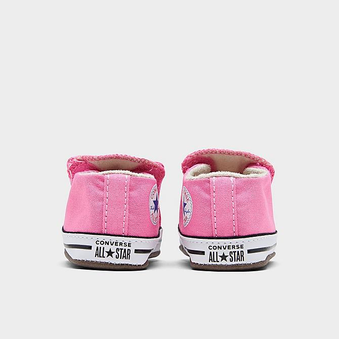 Left view of Girls' Infant Converse Chuck Taylor All Star Cribster Crib Booties in Pink Click to zoom