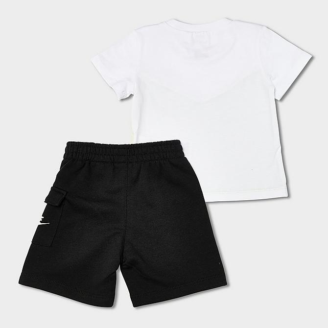 Product 4 view of Little Kids' Nike Sportswear T-Shirt and Cargo Shorts Set in Lime Ice/Black/White Click to zoom