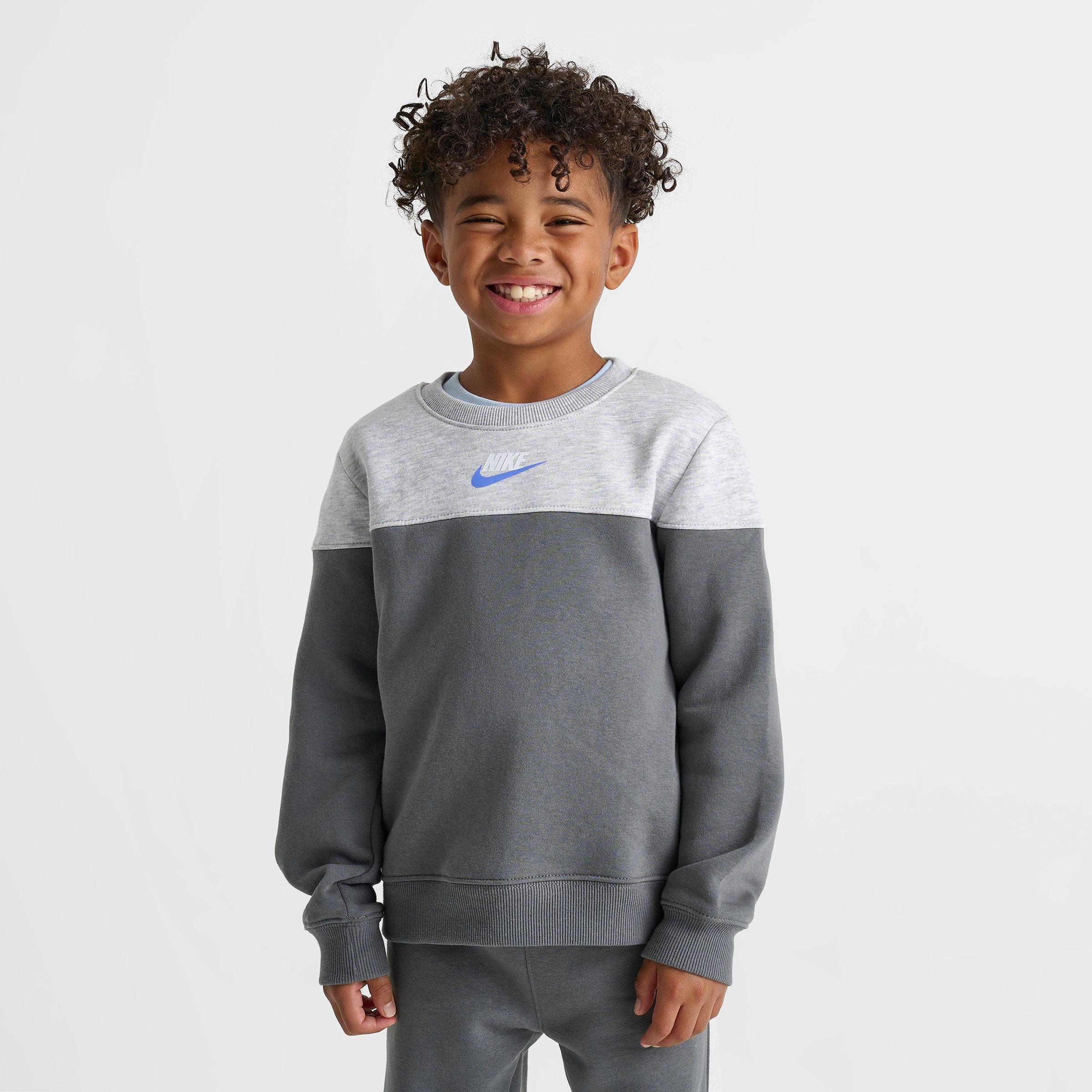 Little Kids' Nike Colorblock Futura Crewneck Sweatshirt and Jogger Pants Set