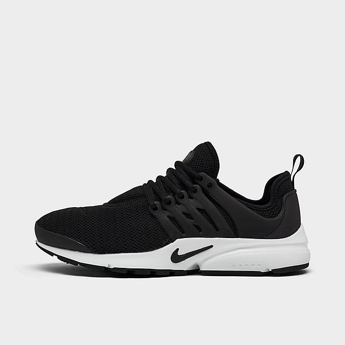 Right view of Women's Nike Air Presto Casual Shoes in Black/Black/White Click to zoom