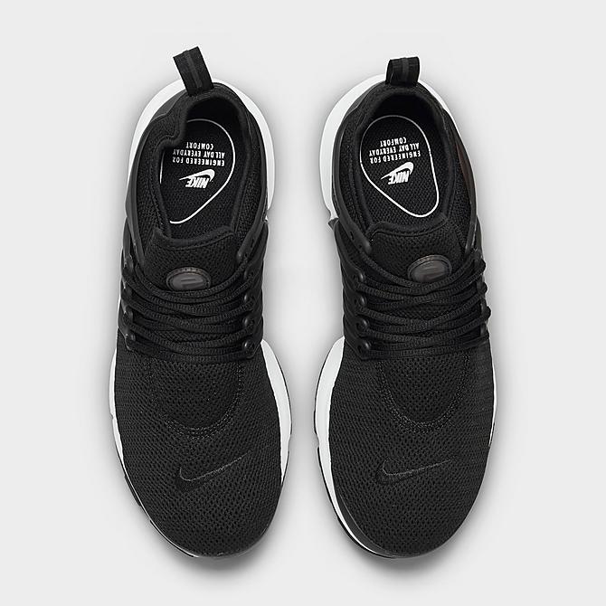 Back view of Women's Nike Air Presto Casual Shoes in Black/Black/White Click to zoom