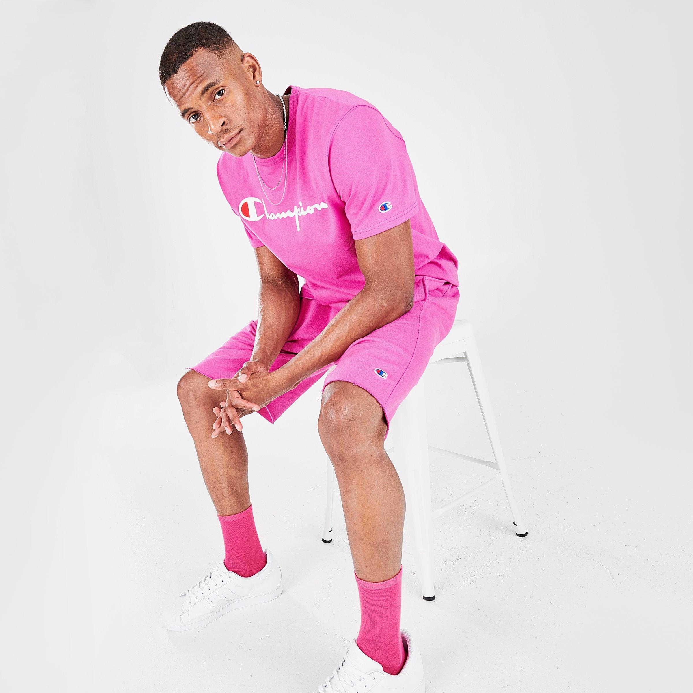 pink champion shorts mens
