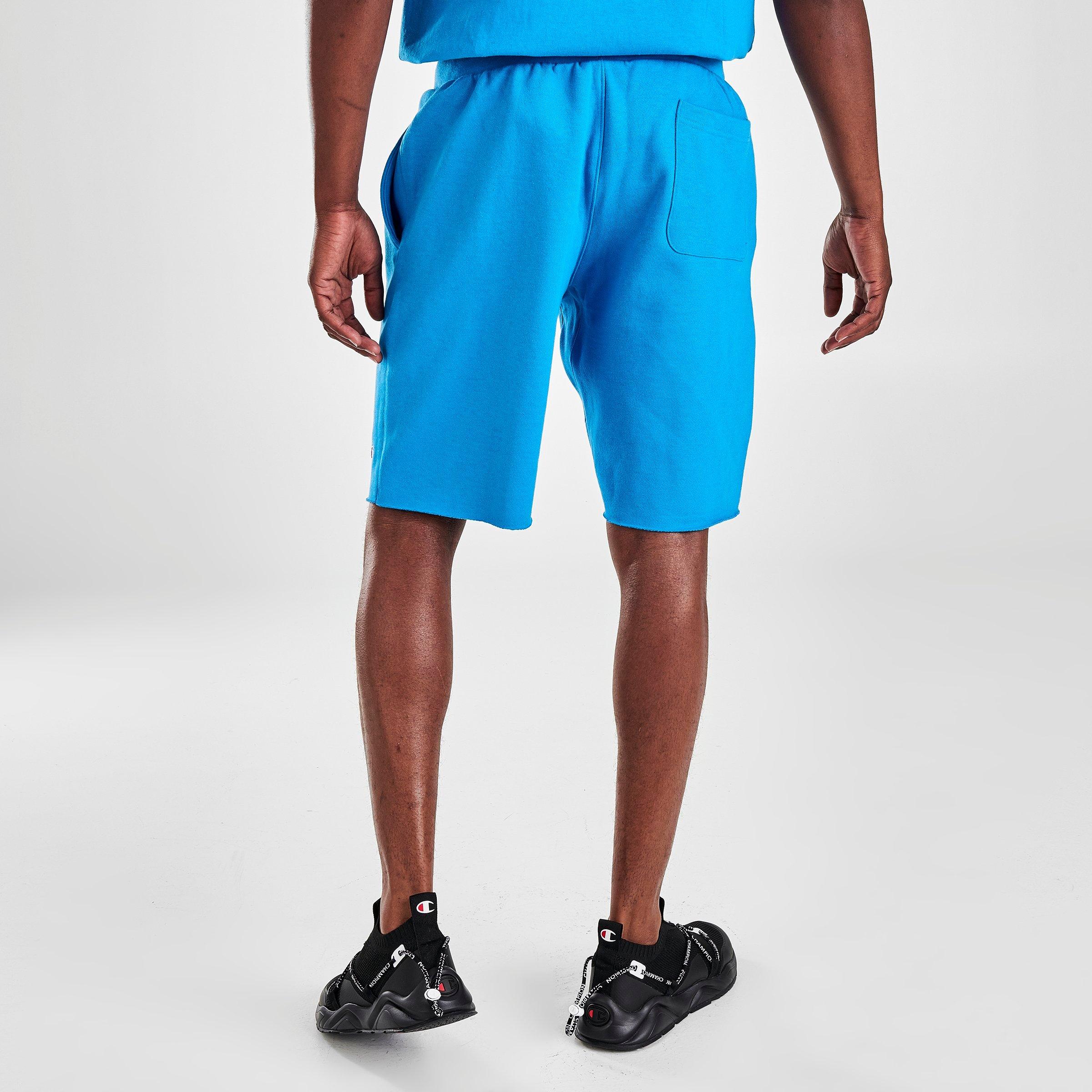 champion reverse weave shorts teal