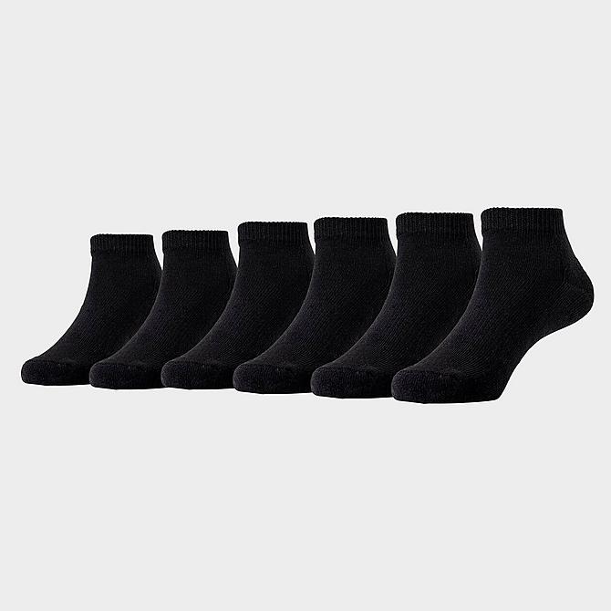 Alternate view of Kids' Toddler Finish Line Low-Cut Socks (6-Pack) in Black Click to zoom