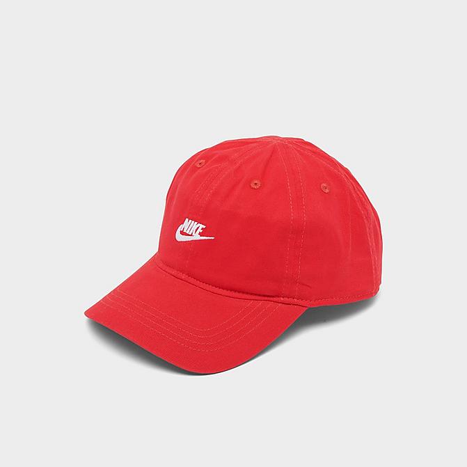 Right view of Little Kids' Nike H86 Futura Strap-Back Hat in Red Click to zoom
