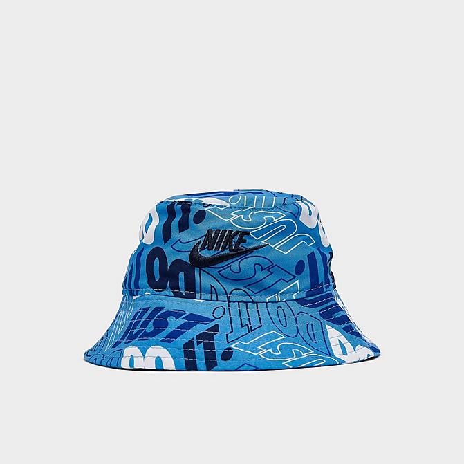 Right view of Kids' Nike Futura Bucket Hat in Blue Click to zoom