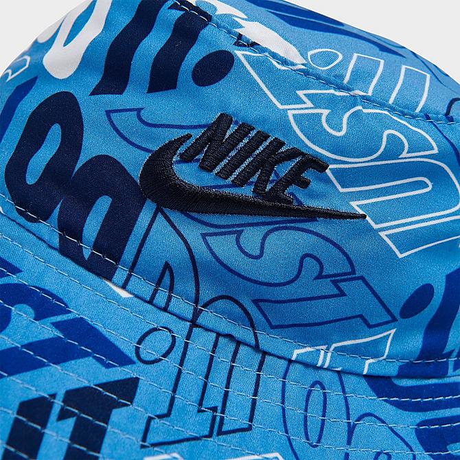 Back view of Kids' Nike Futura Bucket Hat in Blue Click to zoom
