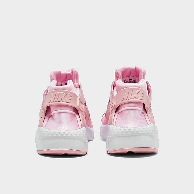 Left view of Girls' Big Kids' Nike Air Huarache Run SE Casual Shoes in Prism Pink/White Click to zoom