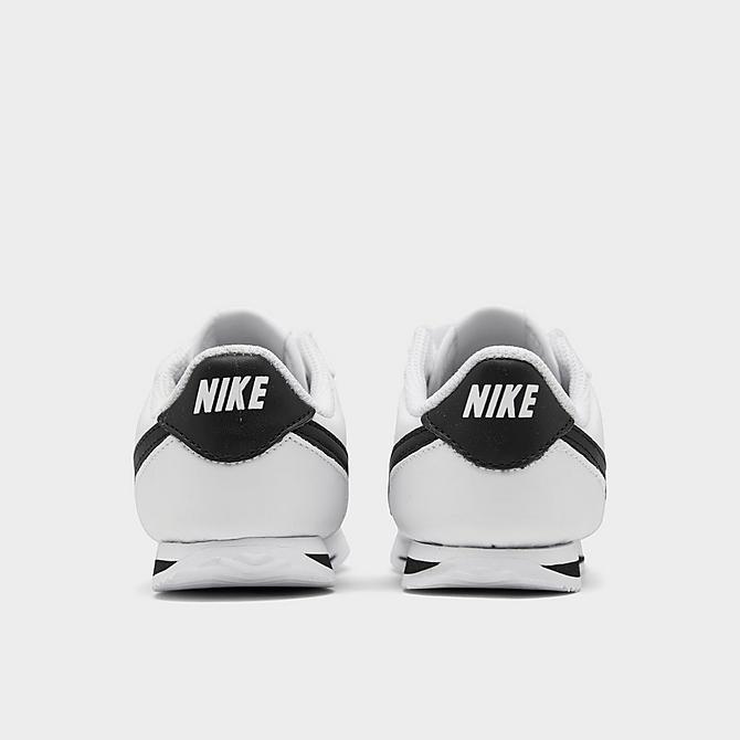 Left view of Boys' Toddler Nike Cortez Basic SL Hook-and-Loop Casual Shoes in White/Black Click to zoom