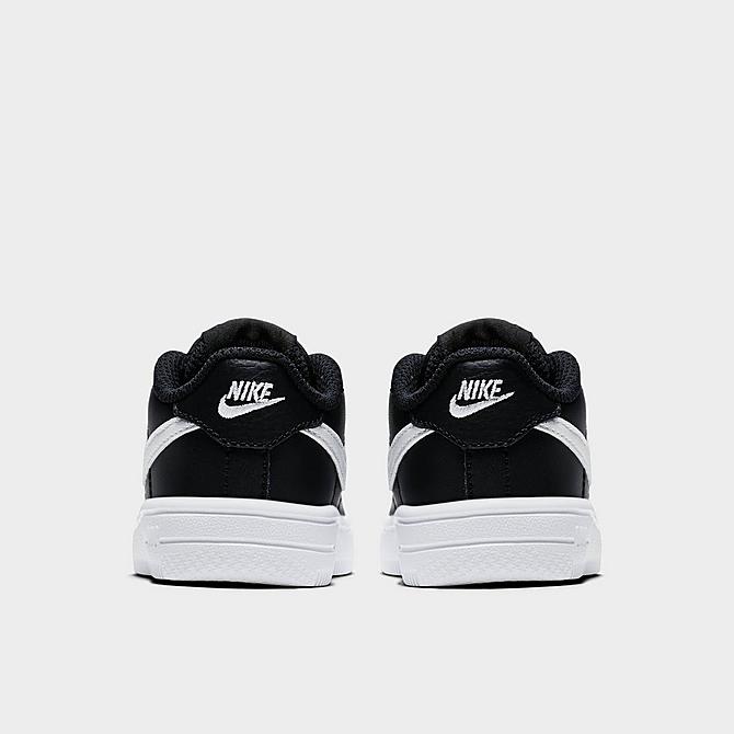 Left view of Kids' Toddler Nike Air Force 1 '18 Casual Shoes in Black/White Click to zoom