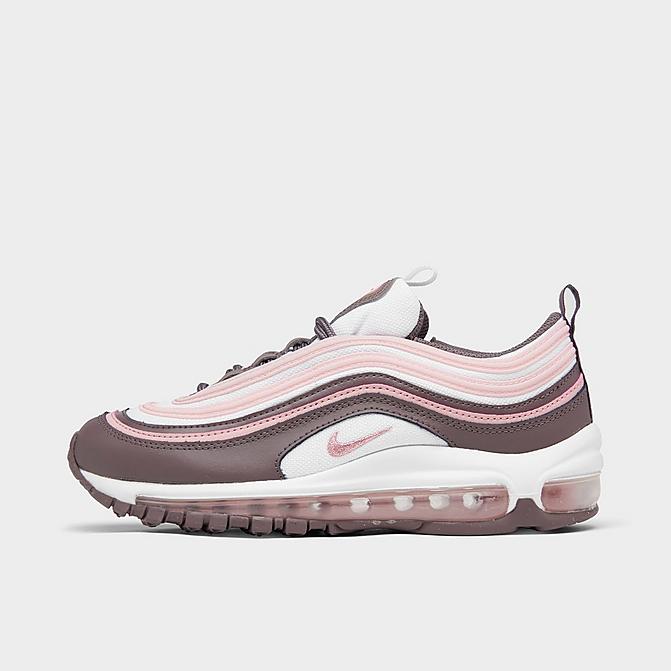 Right view of Girls' Big Kids' Nike Air Max 97 Casual Shoes in Violet Ore/Pink Glaze/White Click to zoom