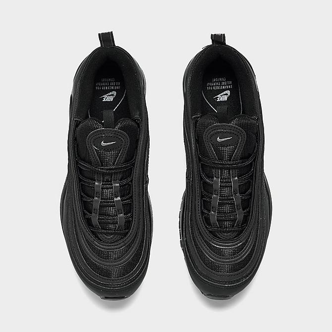 Back view of Women's Nike Air Max 97 Casual Shoes in Black/Dark Grey Click to zoom