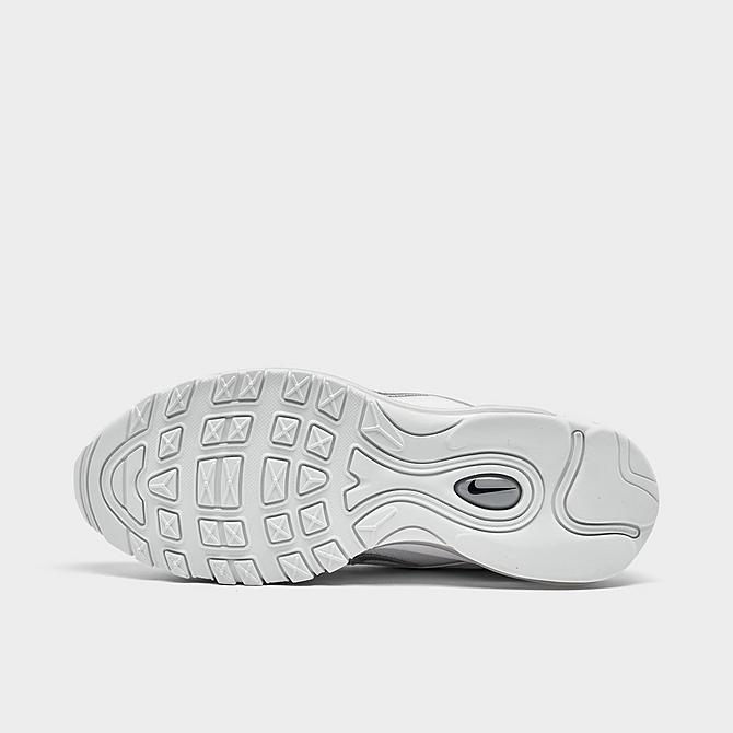 Bottom view of Men's Nike Air Max 97 Casual Shoes in White/Wolf Grey/Black Click to zoom