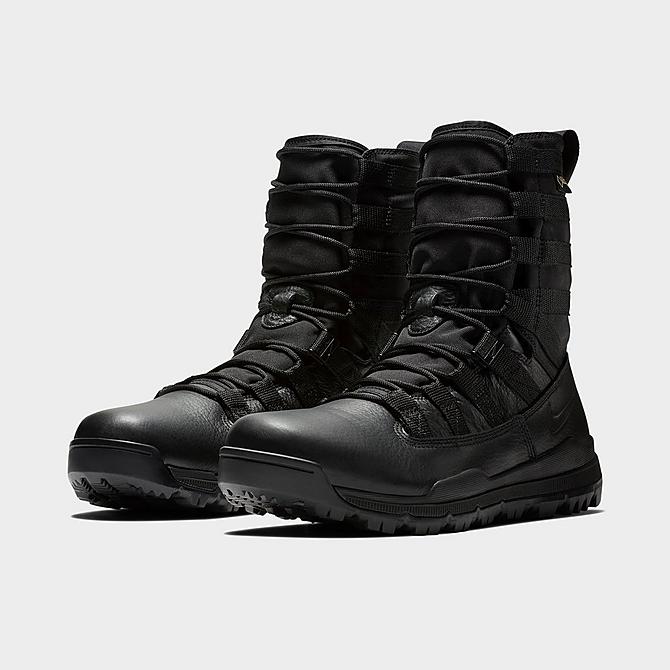 Three Quarter view of Men's Nike SFB Gen 2 GORE-TEX Tactical Boots in Black/Black Click to zoom