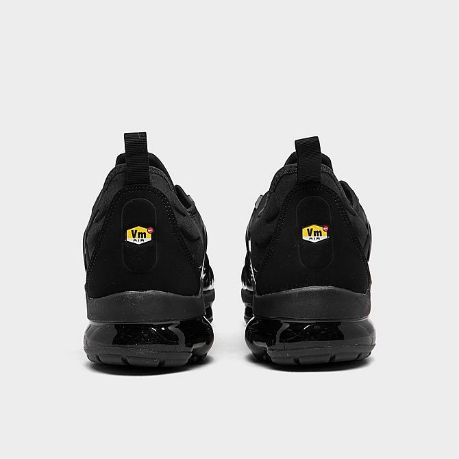 Left view of Men's Nike Air VaporMax Plus Running Shoes in Black/Black/Dark Grey Click to zoom