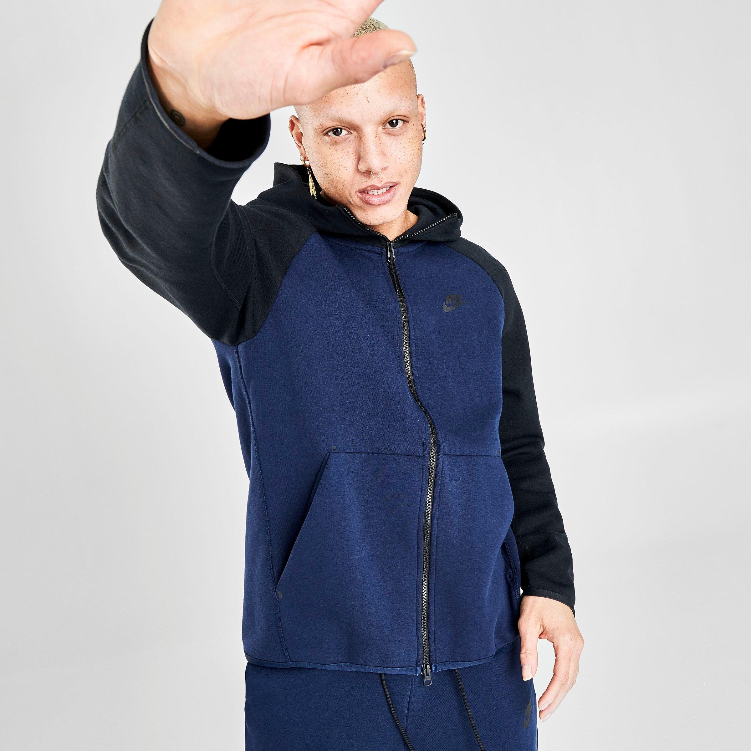 black blue tech fleece