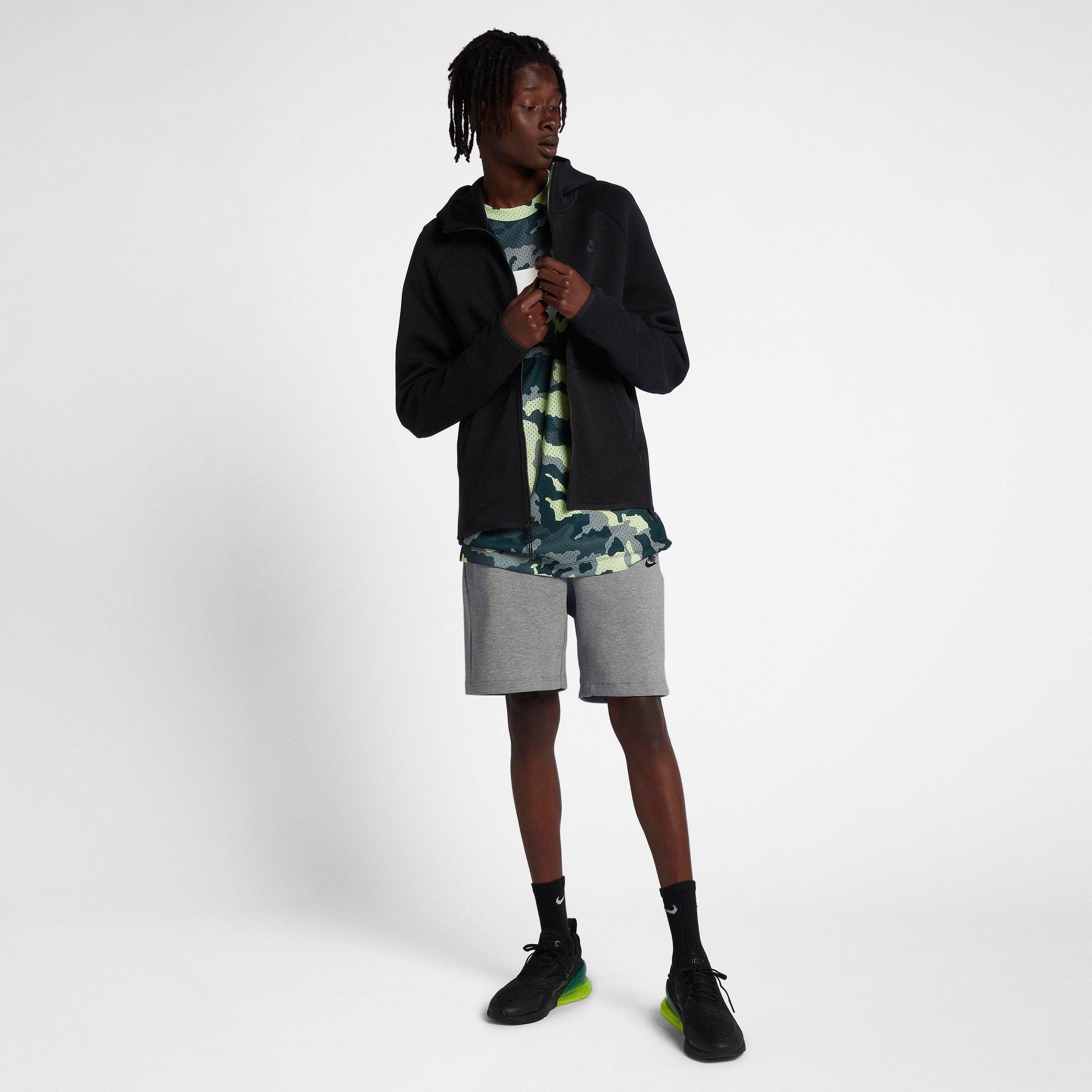 nike tech fleece shorts grey