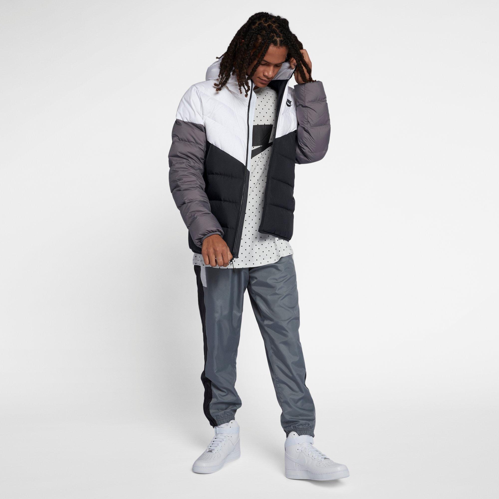 sportswear windrunner down fill men's hooded jacket