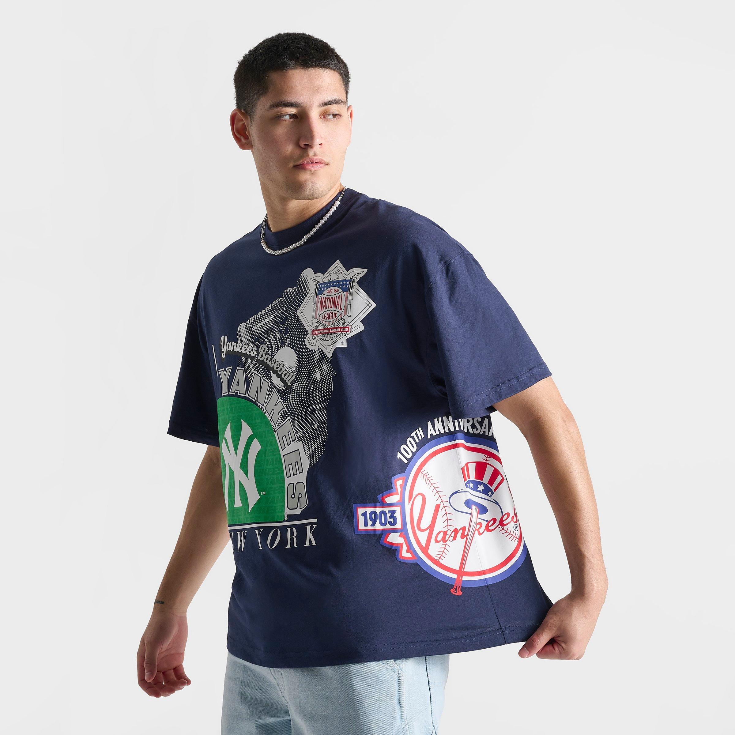 Men's Mitchell & Ness New York Yankees MLB Logo Blast Graphic T-Shirt