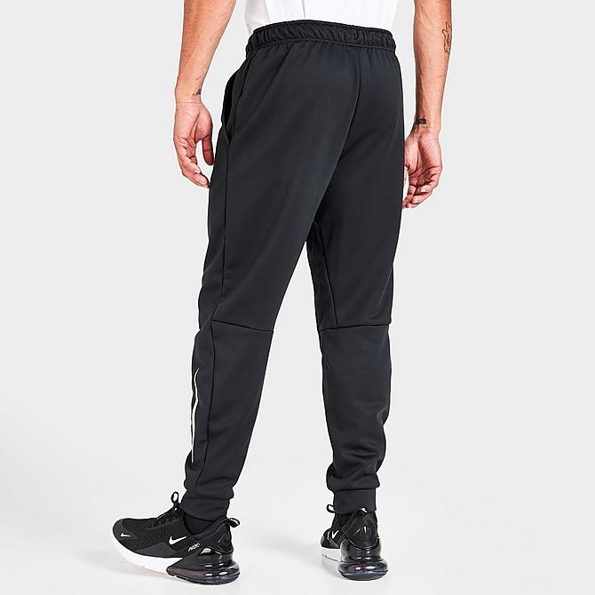 Back Right view of Men's Nike Therma HBR Training Jogger Pants in Black/White Click to zoom