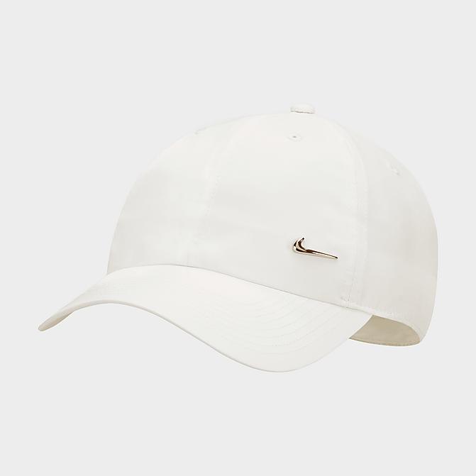 Right view of Kids' Nike Sportswear Heritage H86 Metal Swoosh Adjustable Back Hat in Sail Click to zoom