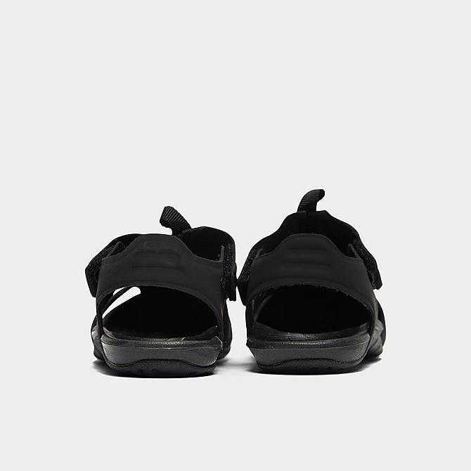 Left view of Boys' Toddler Nike Sunray Protect 2 Hook-and-Loop Sandals in Black/White Click to zoom