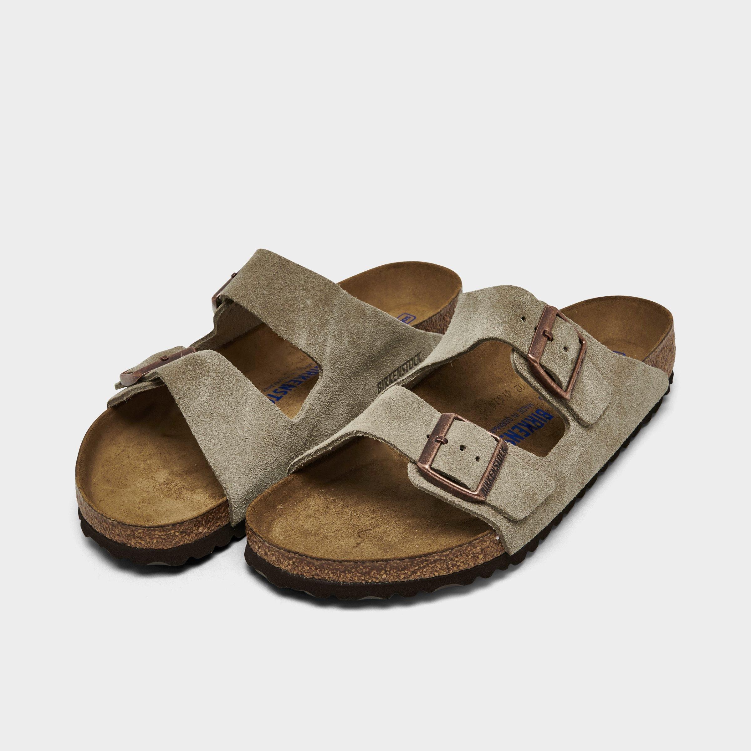 Men's Birkenstock Arizona Suede Leather Soft Footbed Sandals