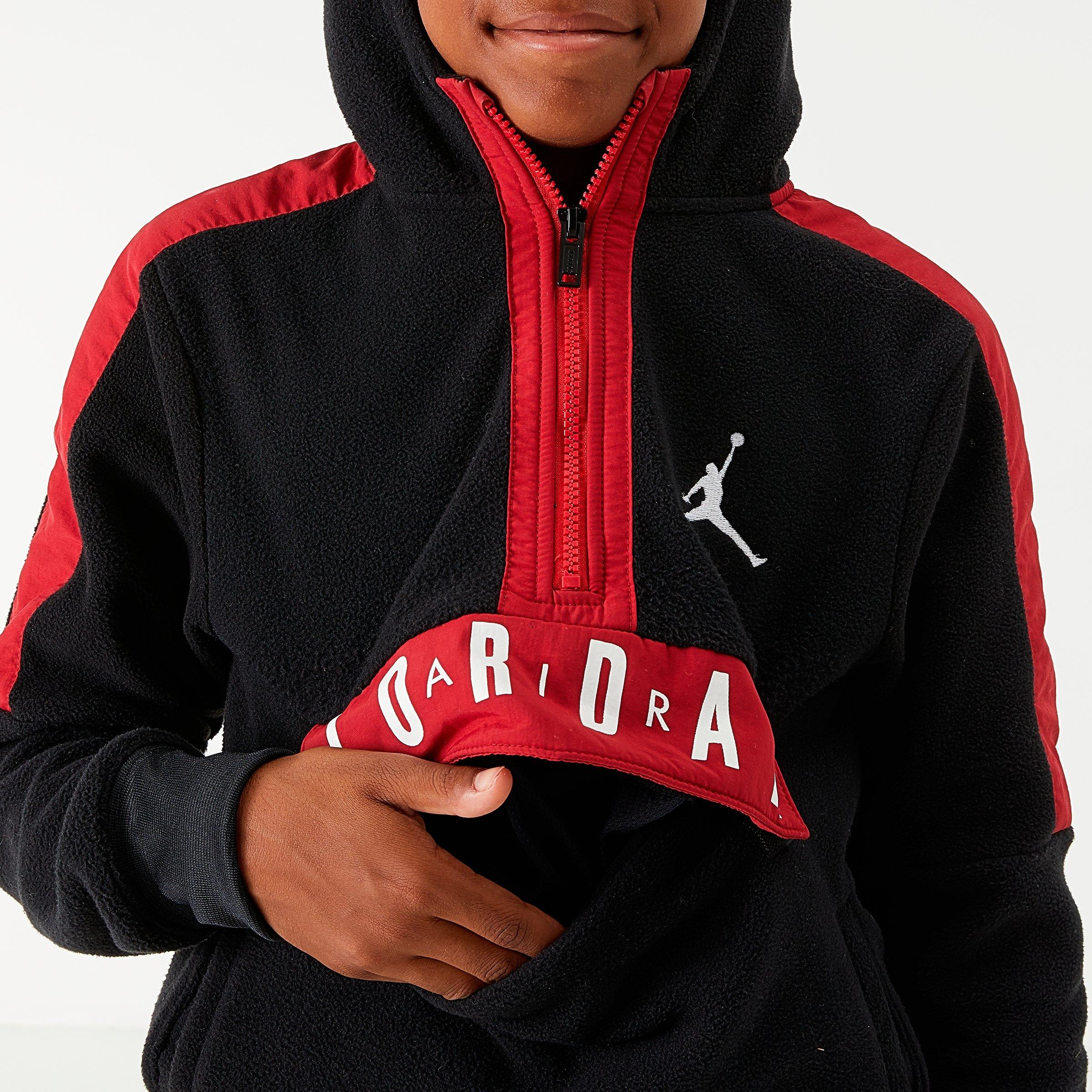 red jordan zip up hoodie