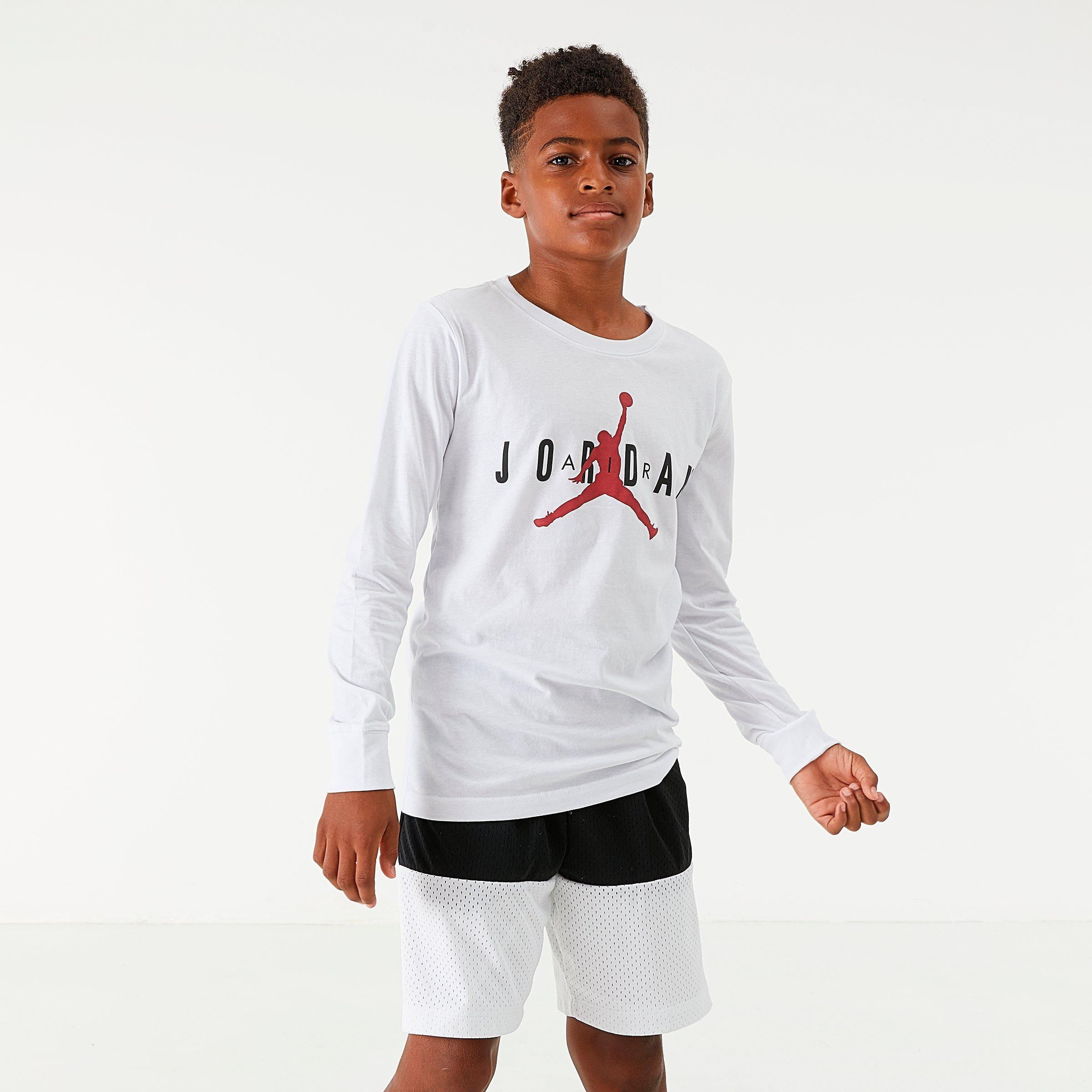 long sleeve white jordan shirt
