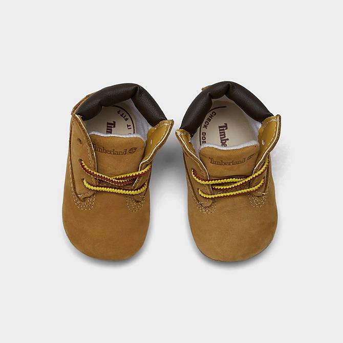 Back view of Infant Timberland Crib Booties Pack in Wheat/Brown Click to zoom