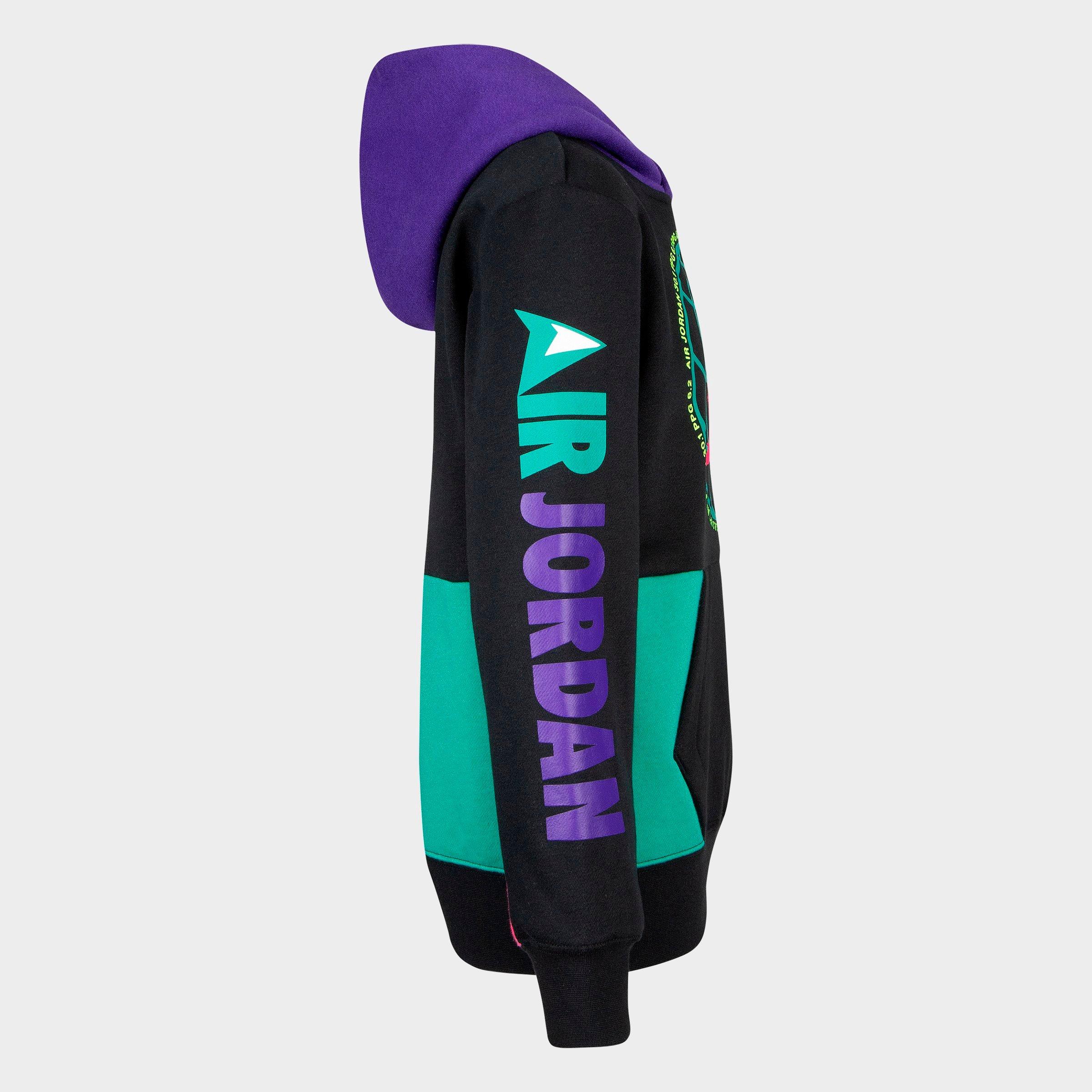 black and purple jordan hoodie