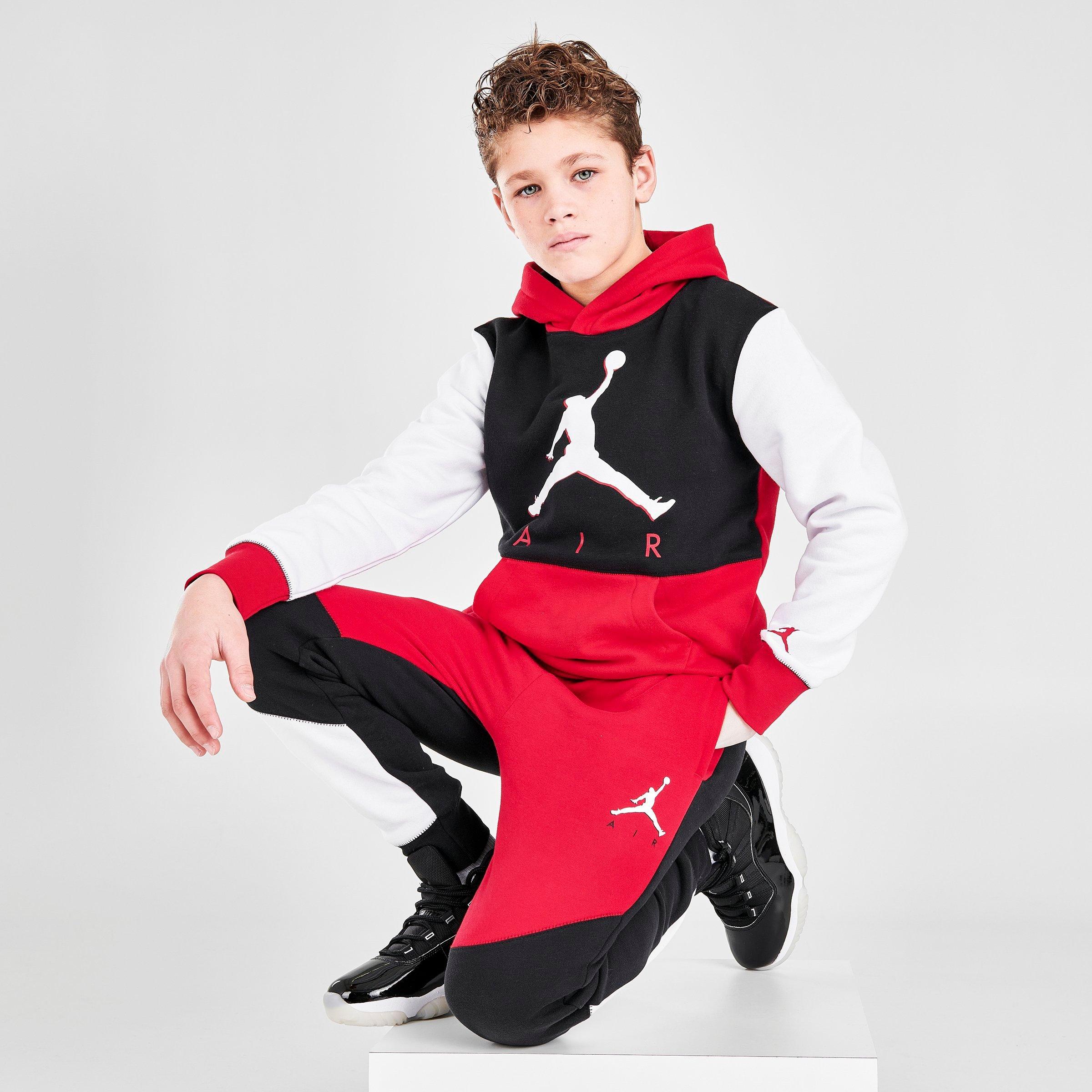 red black and white jordan sweatpants