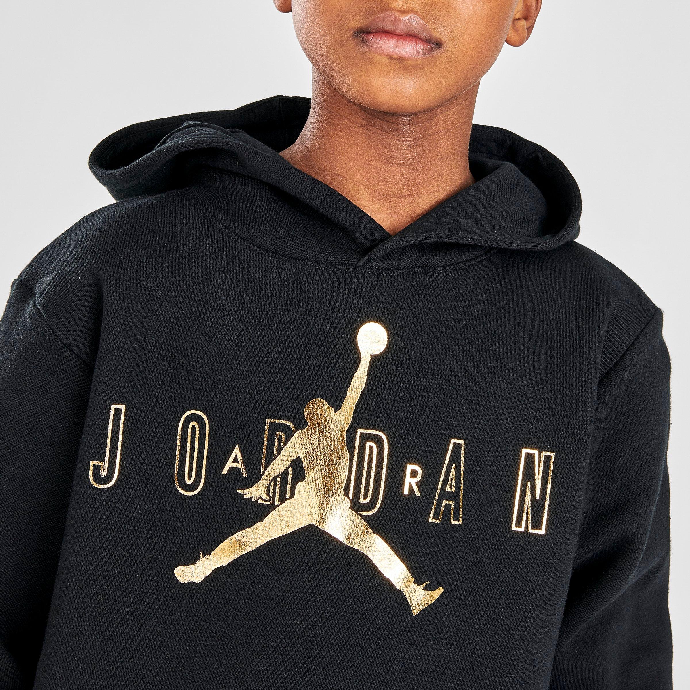 black gold jordan hoodie
