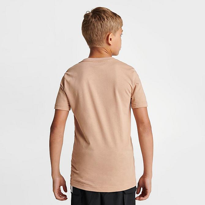 Back Right view of Kids' Jordan Stretch Logo T-Shirt in Hemp Click to zoom