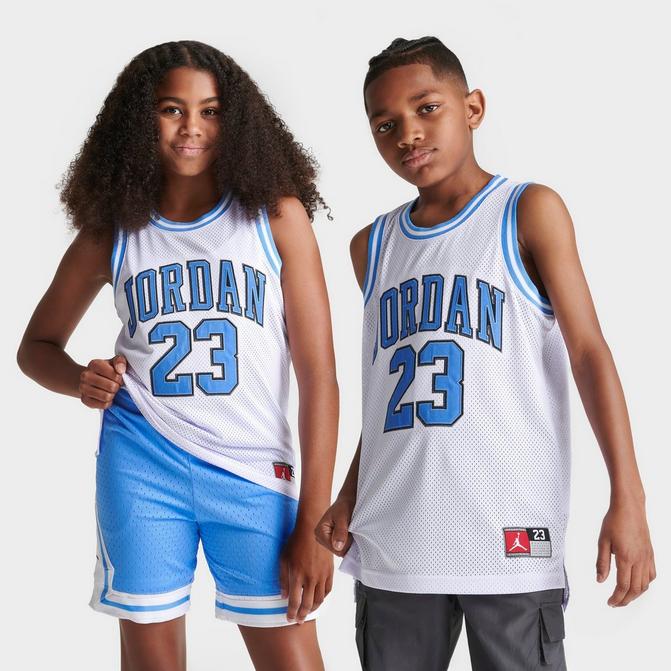 Jordan Kids' 23 Jersey, Boys', Large, White/Carolina Blue