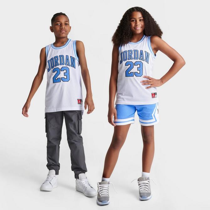 Jordan Kids' 23 Jersey, Boys', Large, White/Carolina Blue