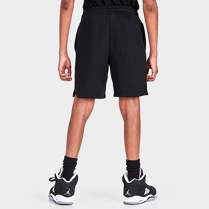 Back Right view of Boys' Jordan Essentials Fleece Shorts in Black Click to zoom