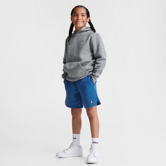Nike Jordan Core Essentials all over print fleece hoodie in black/red