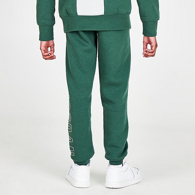 Back Right view of Boys' Jordan Air Utility Jogger Pants in Noble Green Click to zoom